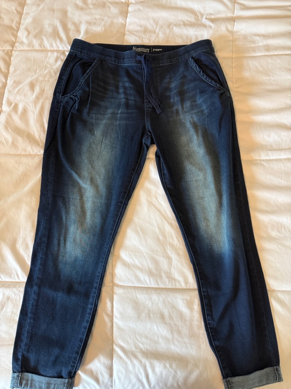 Signature by Levi Strauss Dark Blue Jogger Jeans